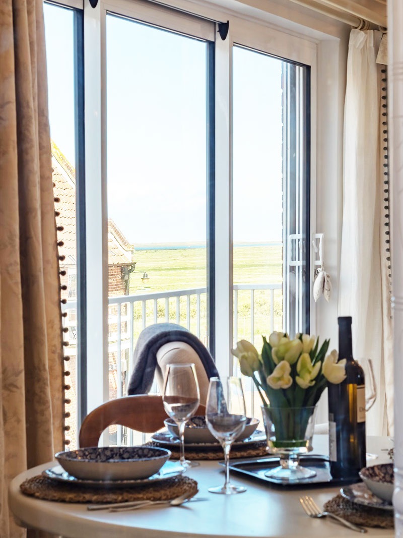 Balcony & view over Blakeney Marshes